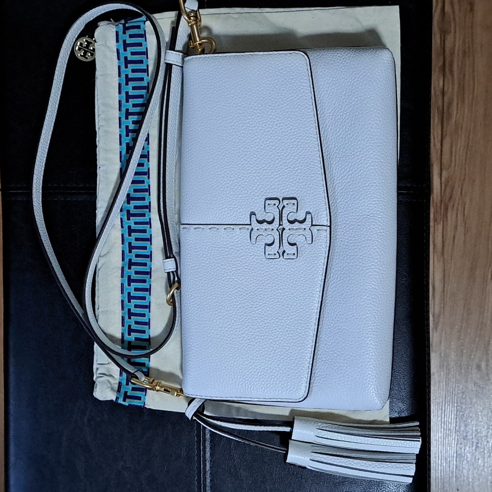 Tory Burch Versatile Crossbody with Removable Strap for Clutch Purse Option
